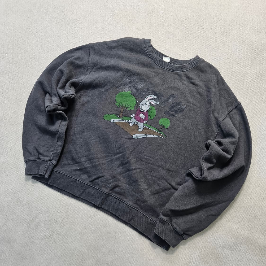 L MMLG 토끼 그래픽 맨투맨 0320Y 상품이미지1