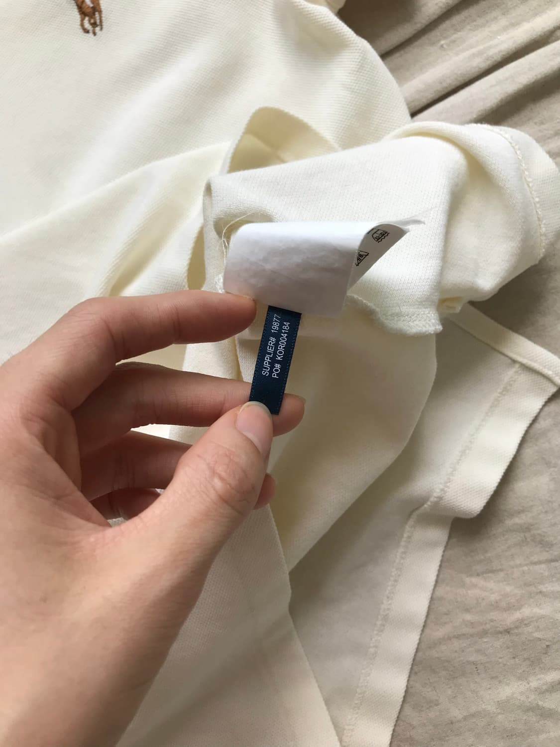 폴로 랄프로렌 여성라인 포니로고 아이보리 카라티 상품이미지10