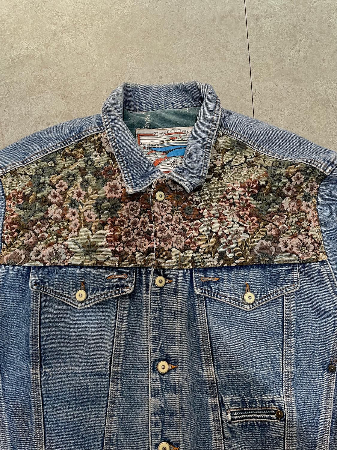 빈티지 플라워 엔틱 웨스턴 데님자켓 상품이미지3