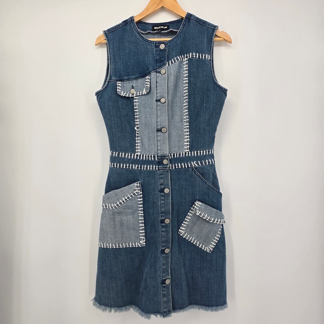 하우스오브홀랜드 데님 패치워크 원피스 상품이미지1