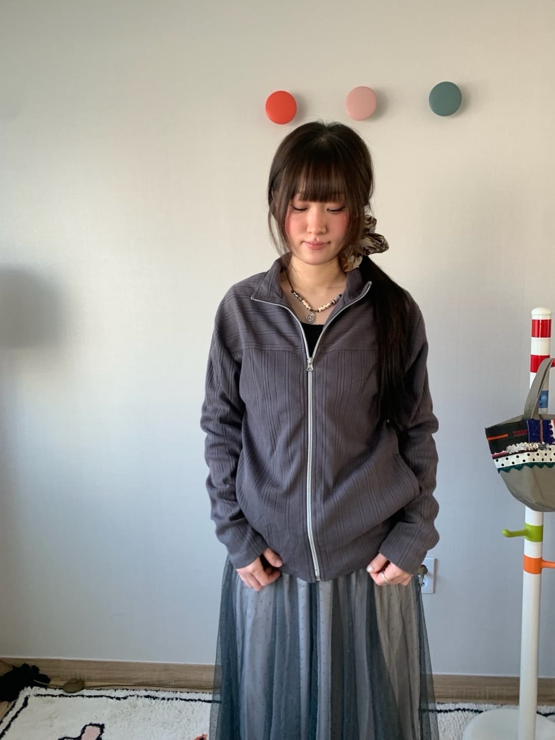 cotton pleats zip up 상품이미지1