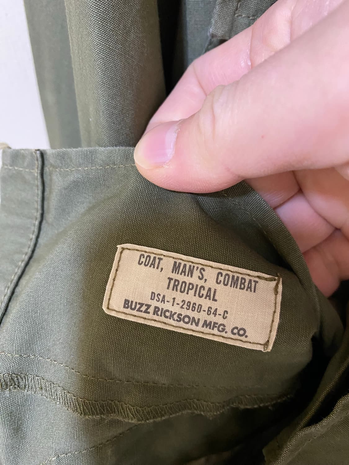 :BUZZ RICKSON'S 버즈릭슨 퍼티그 자켓 상품이미지5