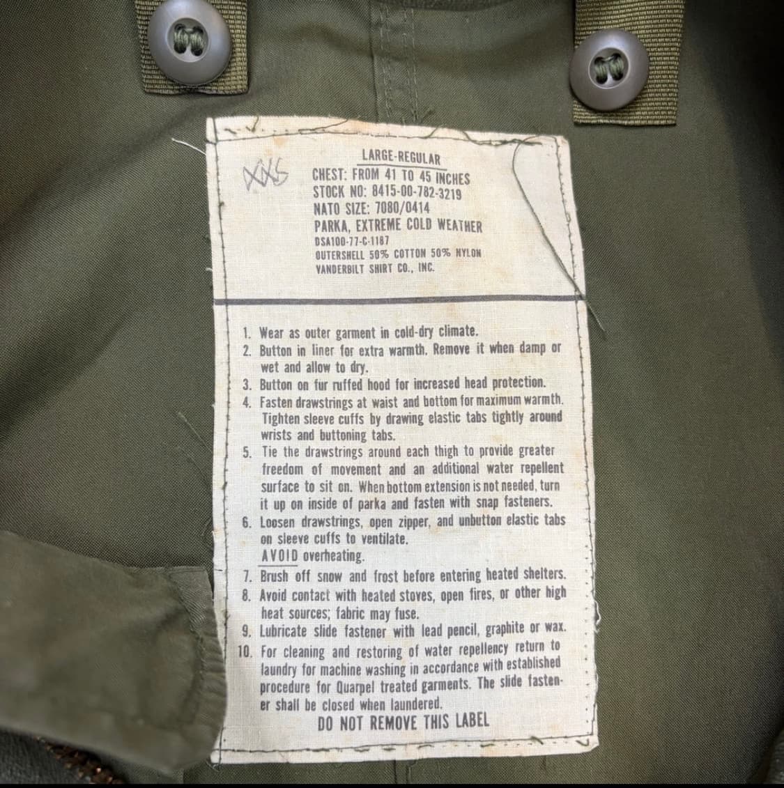 70s M65 og 피쉬테일 파카 상품이미지2