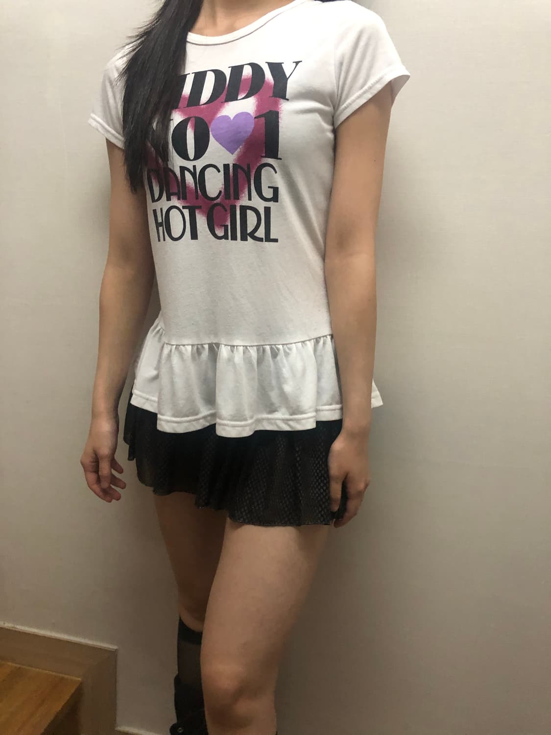 빈티지 화이트 키치 프릴 티셔츠 상품이미지5