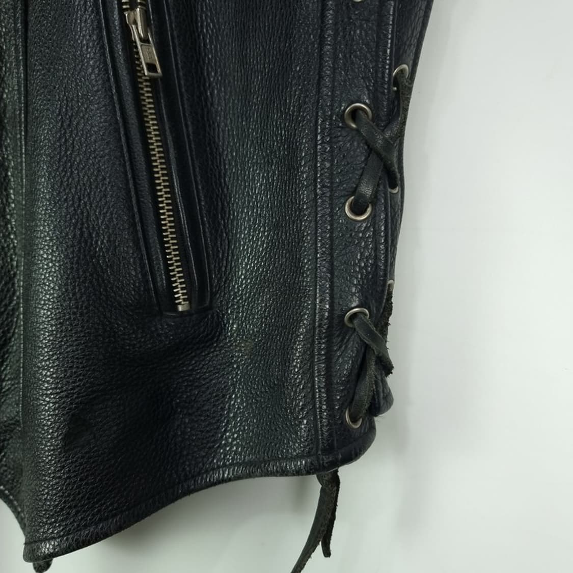 [아메리칸빈티지] 리얼 카우 레더 소가죽 바이커 베스트 M18778 상품이미지6