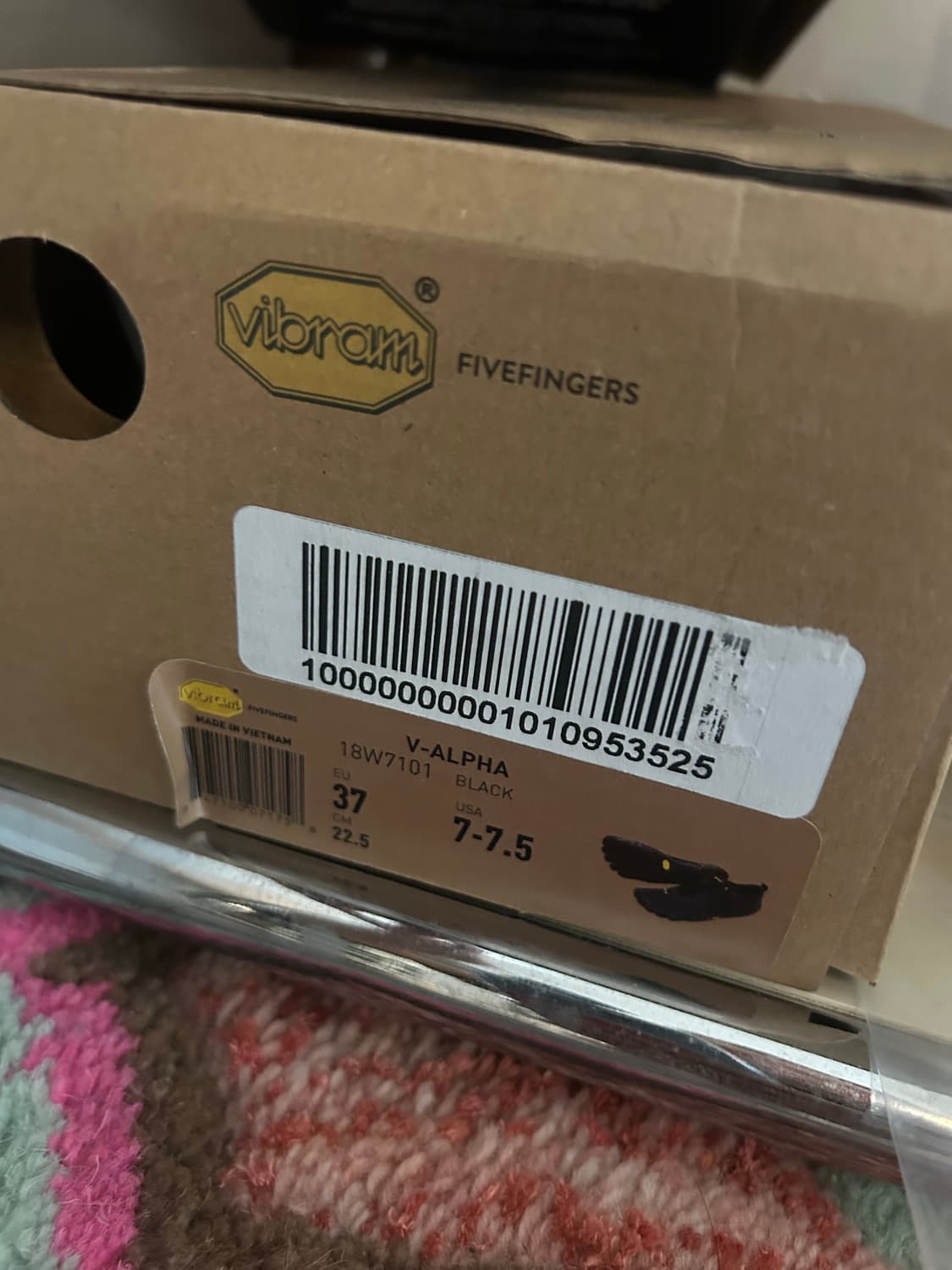 비브람 파이브핑거스 V-Alpha 블랙 37size 상품이미지4