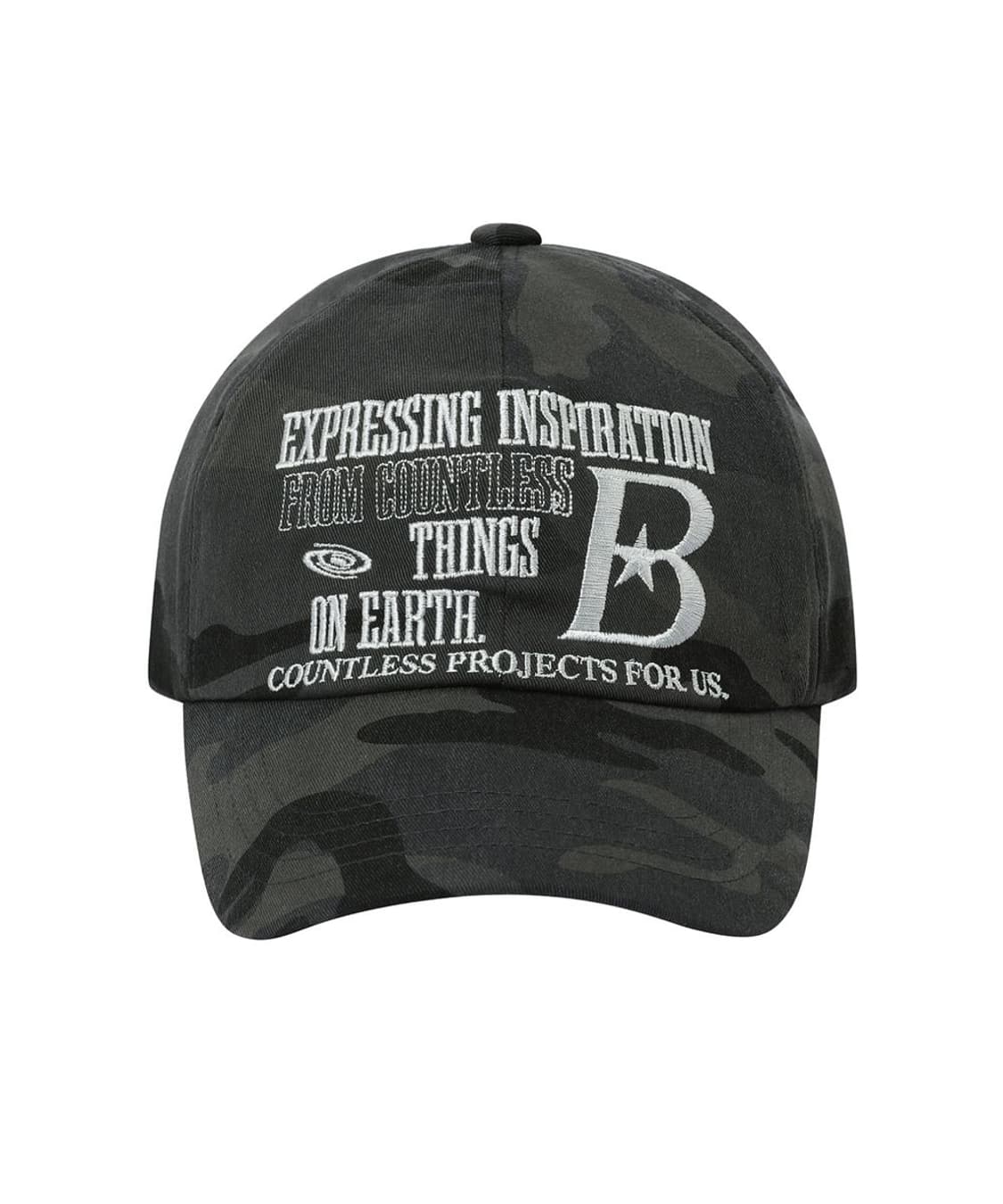 바우프 BAUF B LOGO 볼캡 모자 블랙 카모 상품이미지2