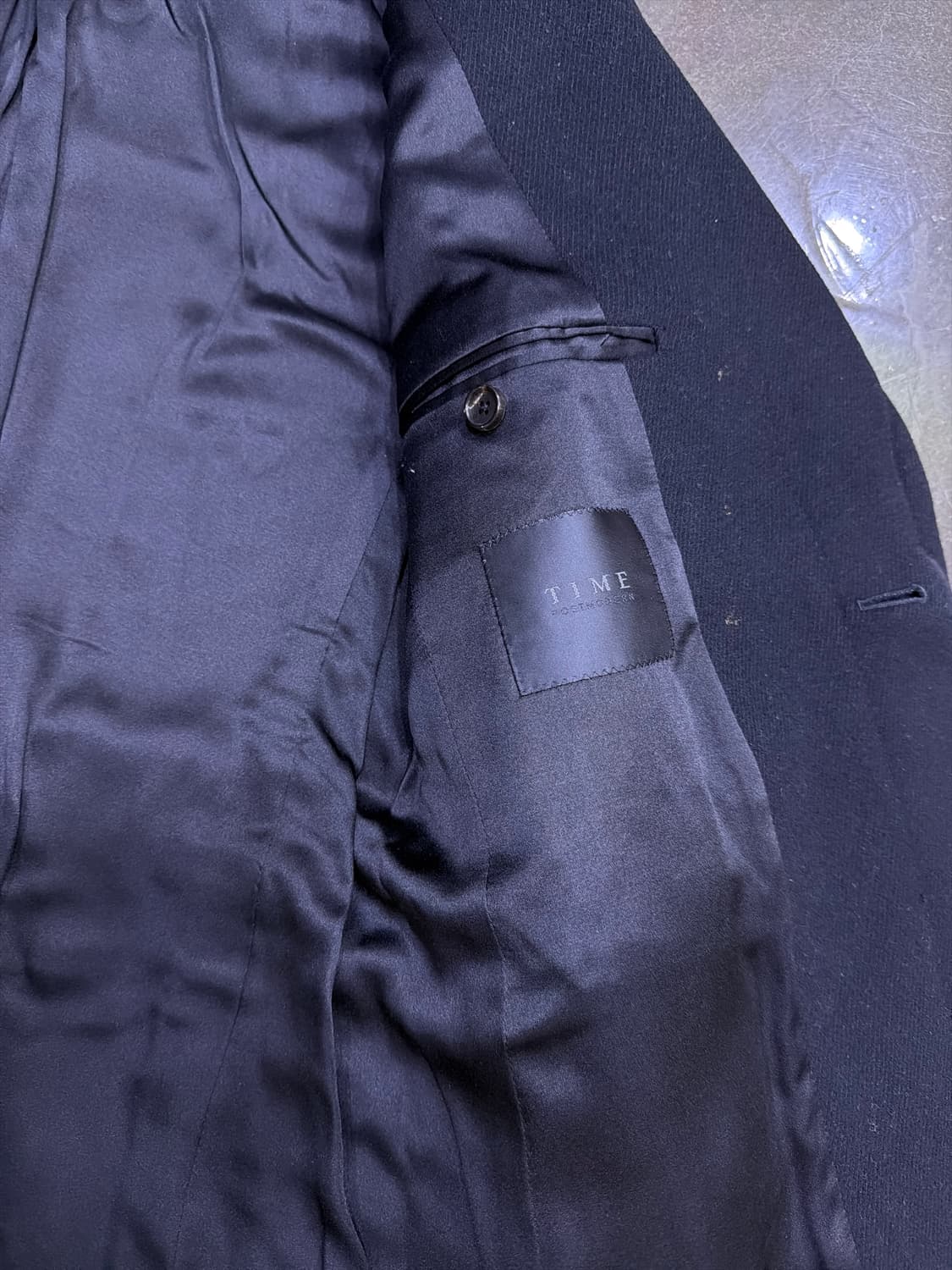 타임옴므 울 캐시미어 블렌드 피코트 블랙 95 상품이미지8