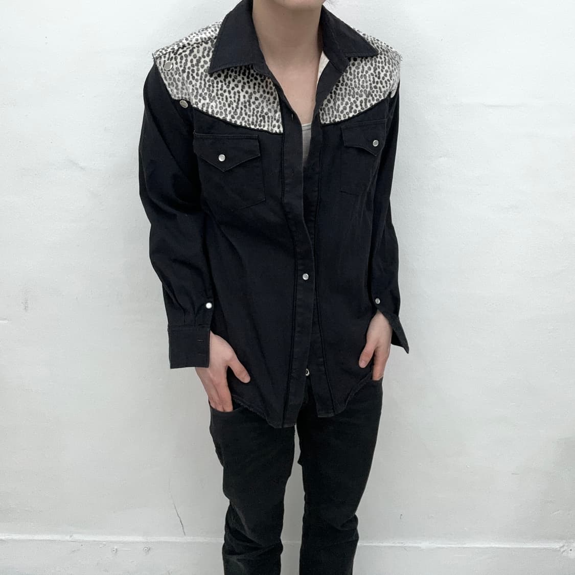 Leopard denim shirts  상품이미지2