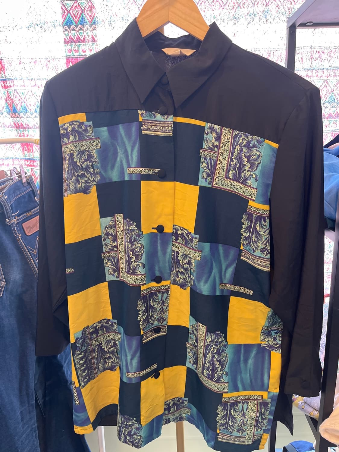 Vintage 80s-90s domane duè 패턴 셔츠 상품이미지1