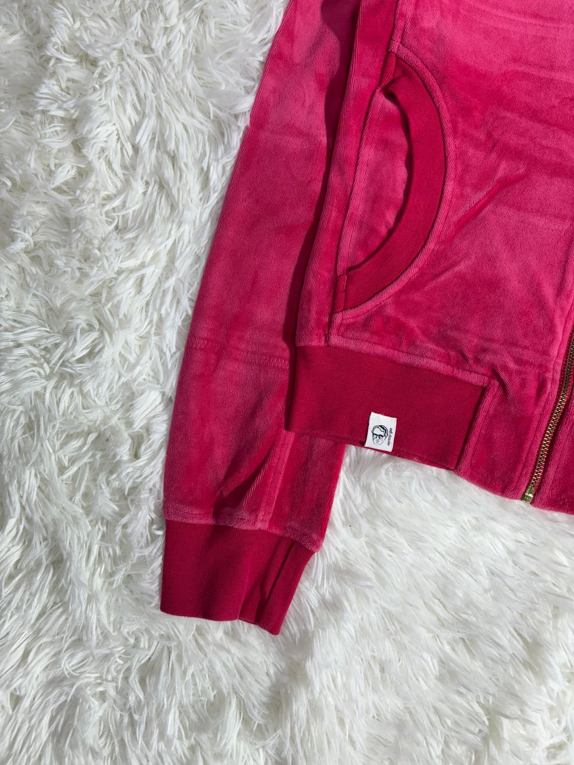 아디다스 핫핑크 벨벳 딱붙핏 트랙탑  상품이미지4