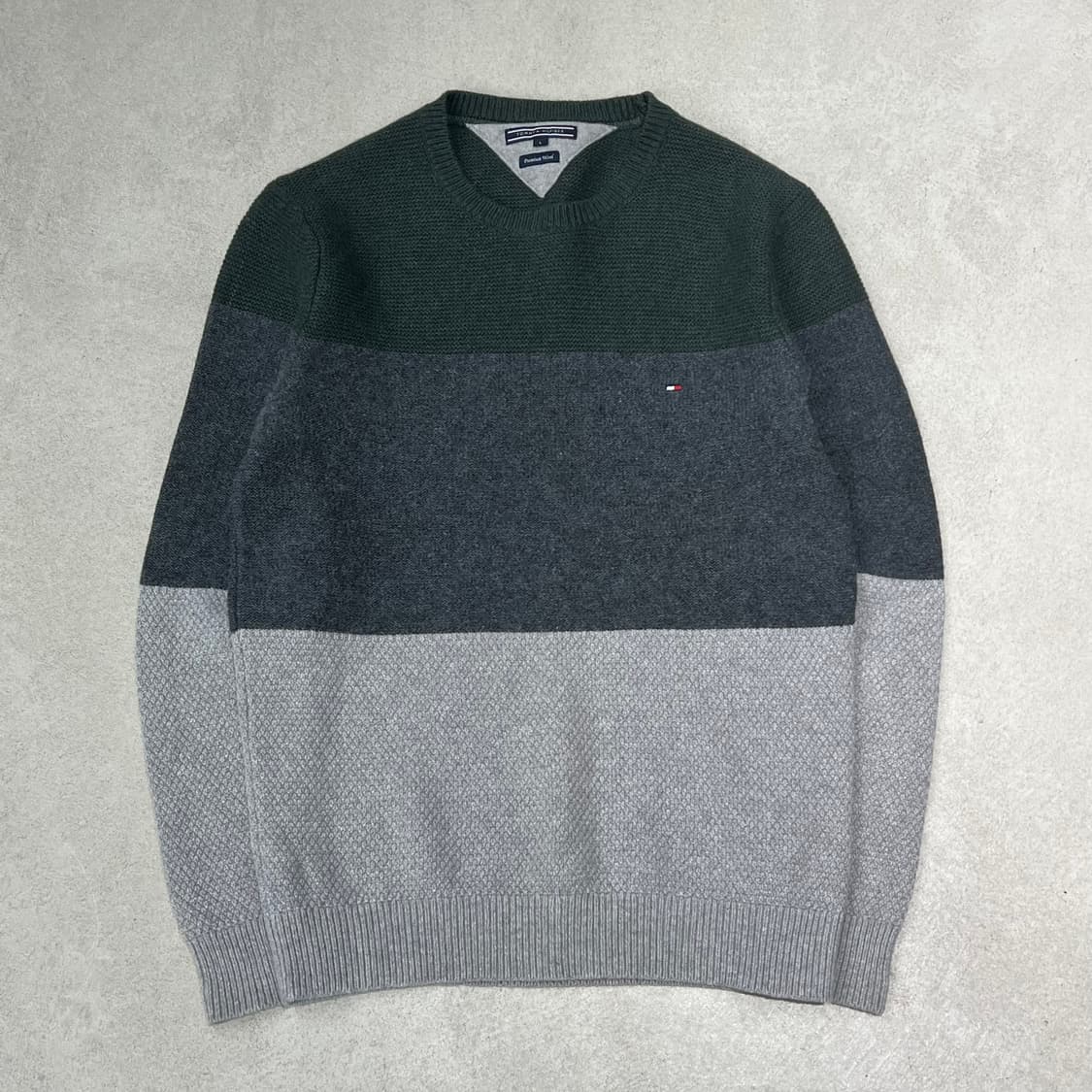 타미힐피거 배색 울니트 s09803 상품이미지1