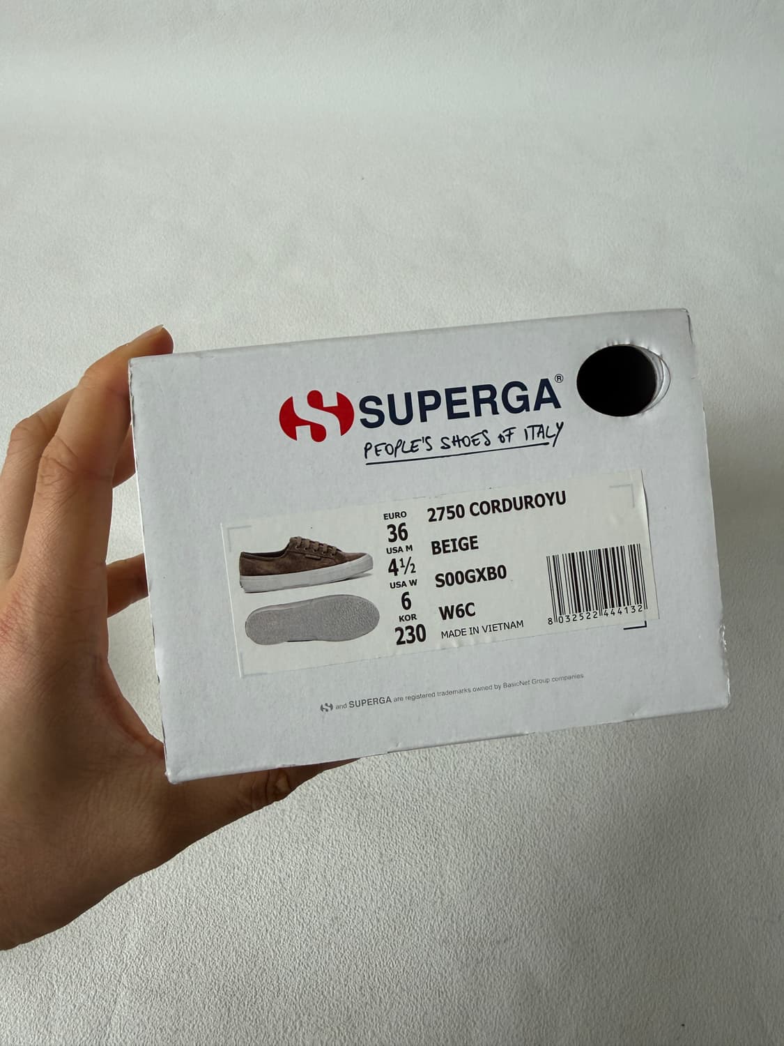 [230]수페르가(SUPERGA) 코듀로이 플랫 스니커즈(풀박, 새제품) 상품이미지8