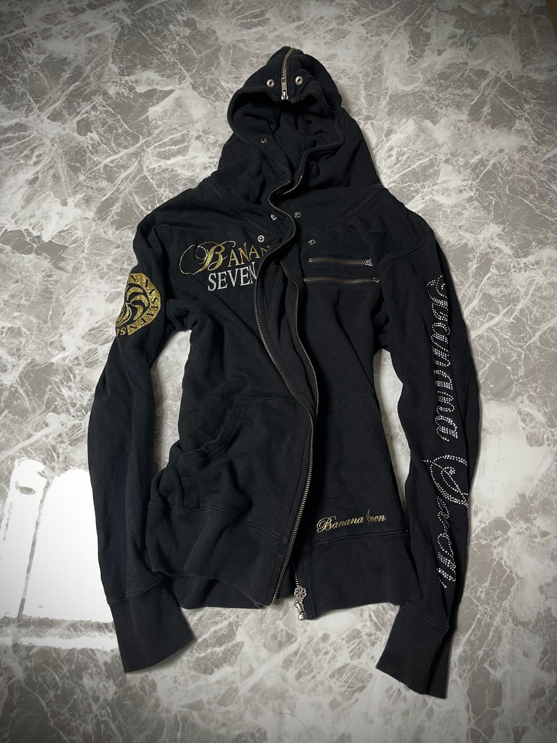 (Banana seven)y2k printing zip up hoody 상품이미지1