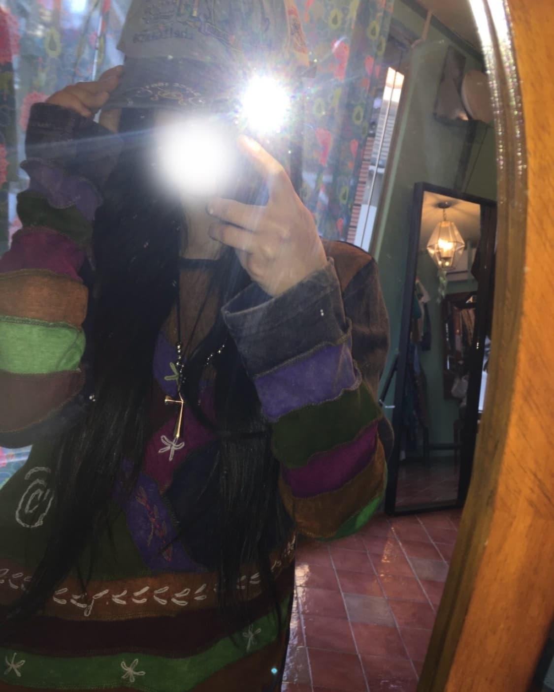 패치워크 롱 슬리브 상품이미지1