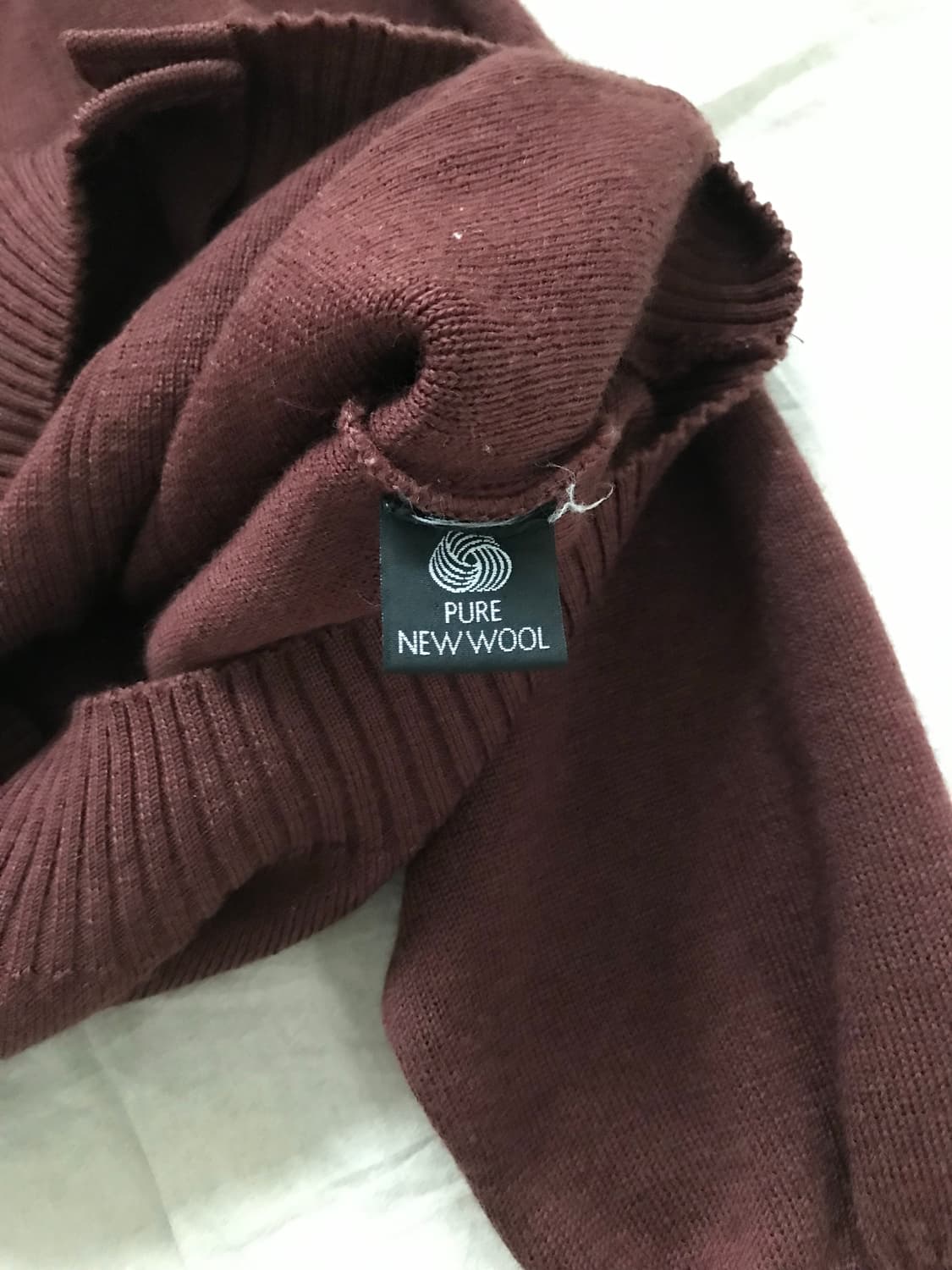 버버리 90년대 올드스쿨 코만도 니트 가디건 버건디 상품이미지9