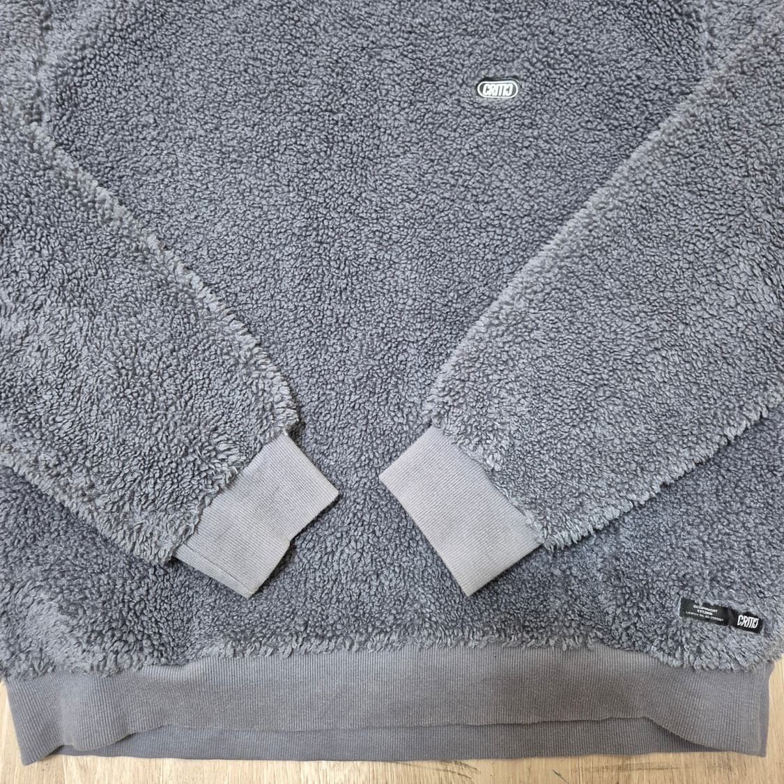 크리틱 남여공용 와펜 웜업 뽀글이 맨투맨 티셔츠 상품이미지3