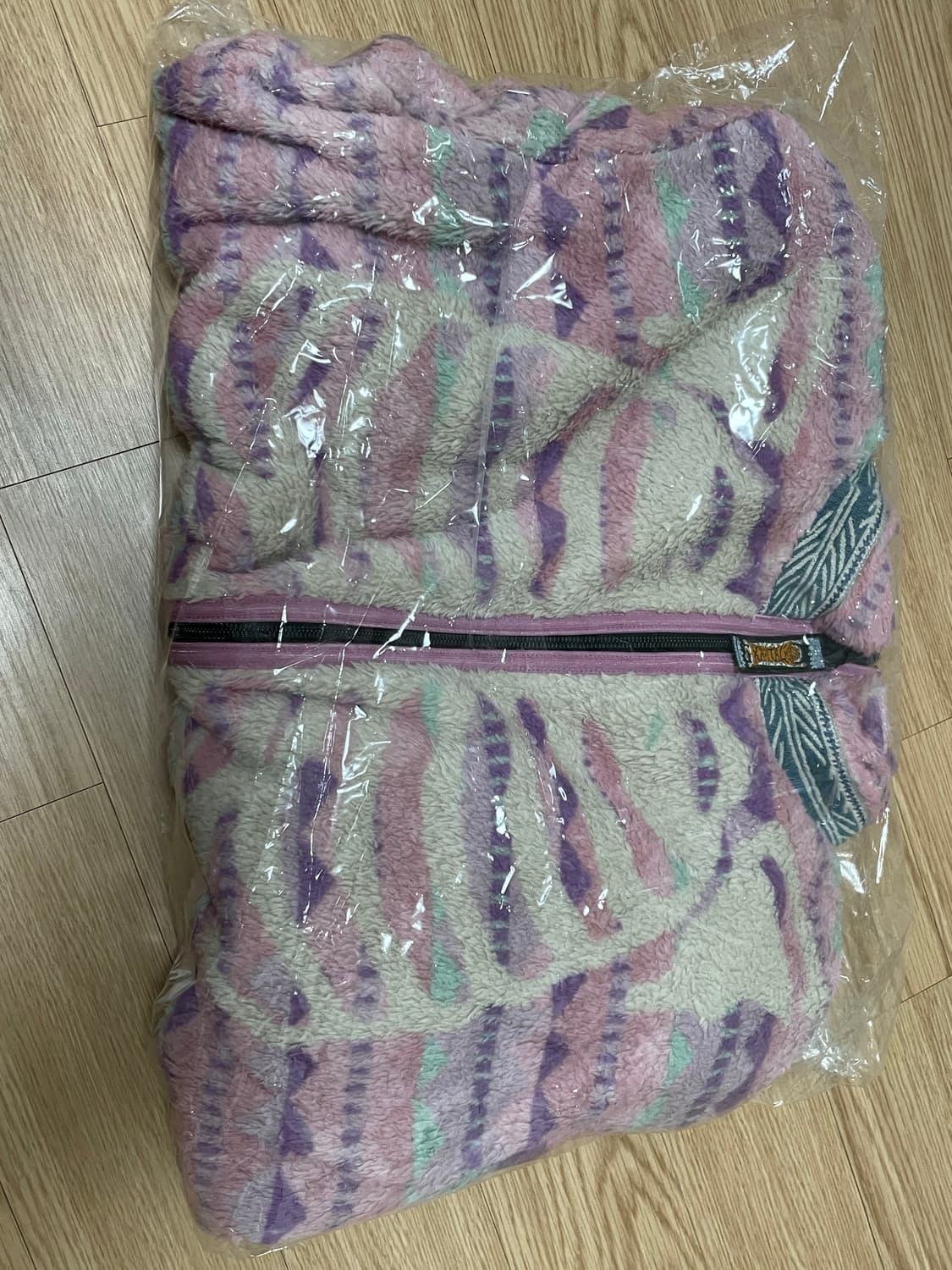 캐피탈 애슐랜드 스트라이프 앤 본 플리스 집 블루종 핑크 상품이미지3