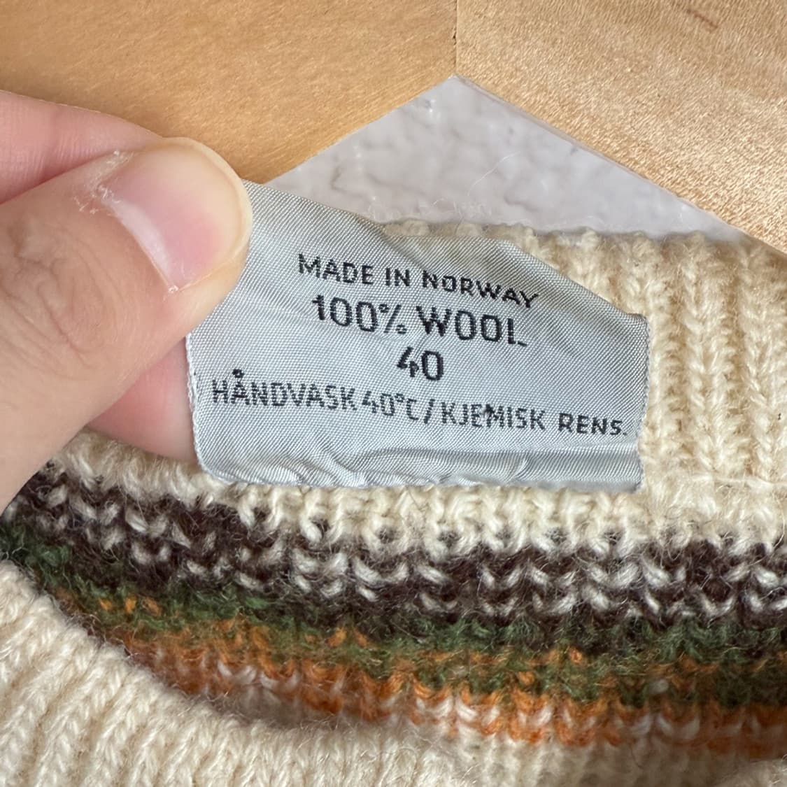 Norwegian Olive Wool Cardigan 상품이미지6