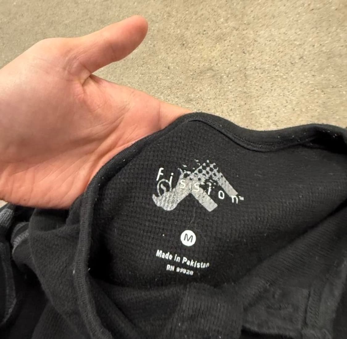 black striped henley thermal longsleeve 상품이미지6