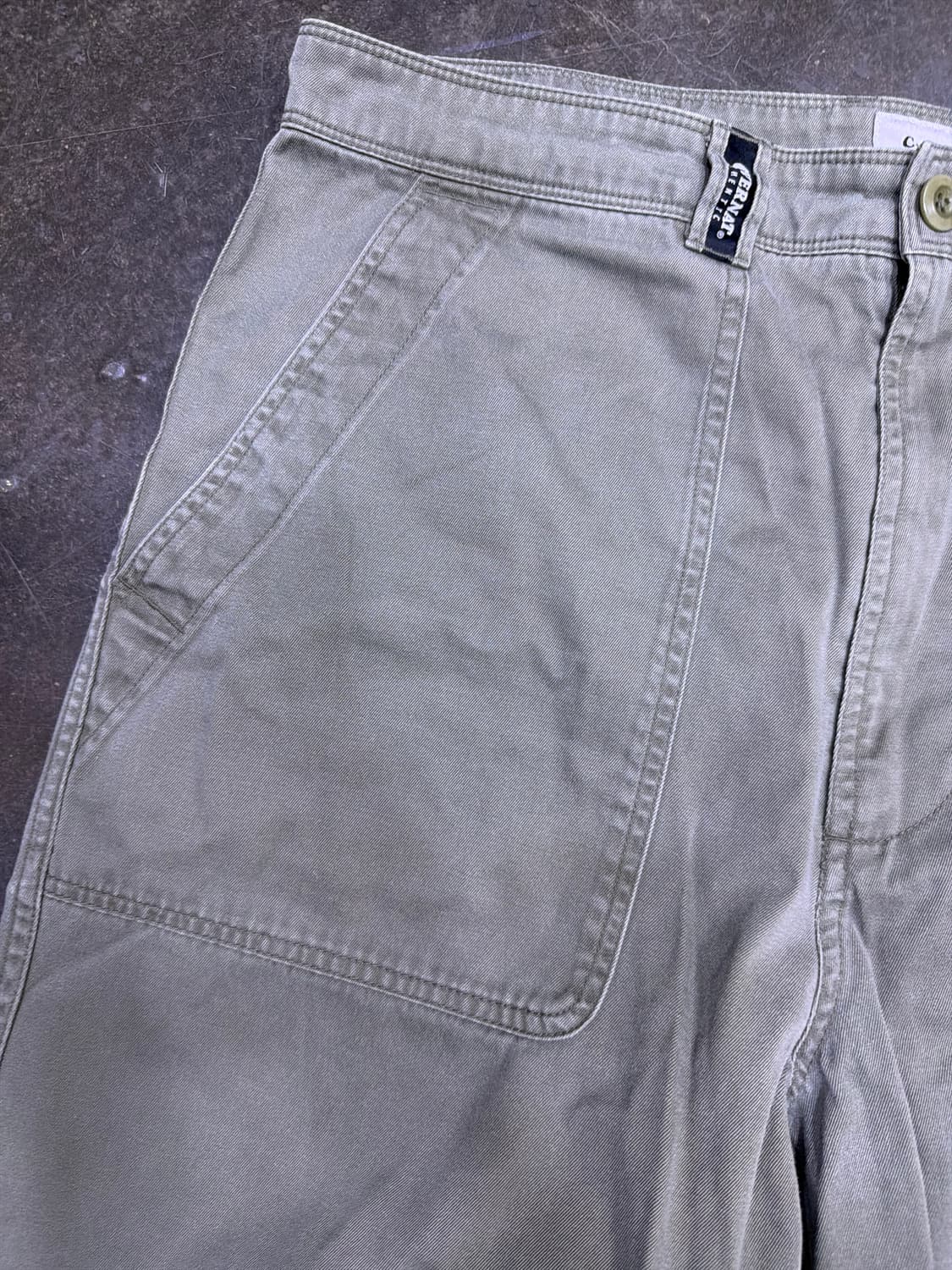 커버낫 빈티지 퍼티그 팬츠 워싱 올리브 L 상품이미지4