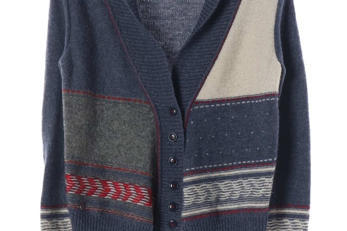 리바이스 네이비 에스닉 패턴 숄카라 가디건 M 상품이미지4