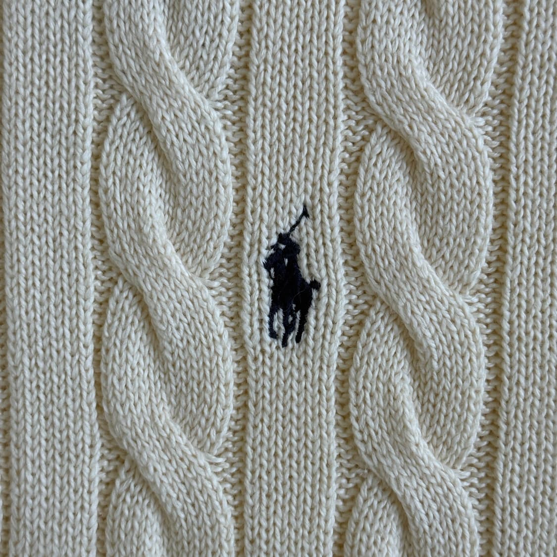 폴로랄프로렌 꽈배기 하프집업 니트 아이보리 상품이미지2