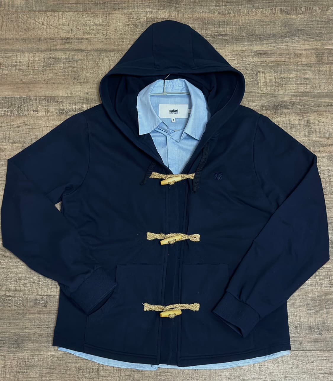 사파리스팟 (safarispot) 스쿨 셔츠 더플 후드집업 상품이미지1
