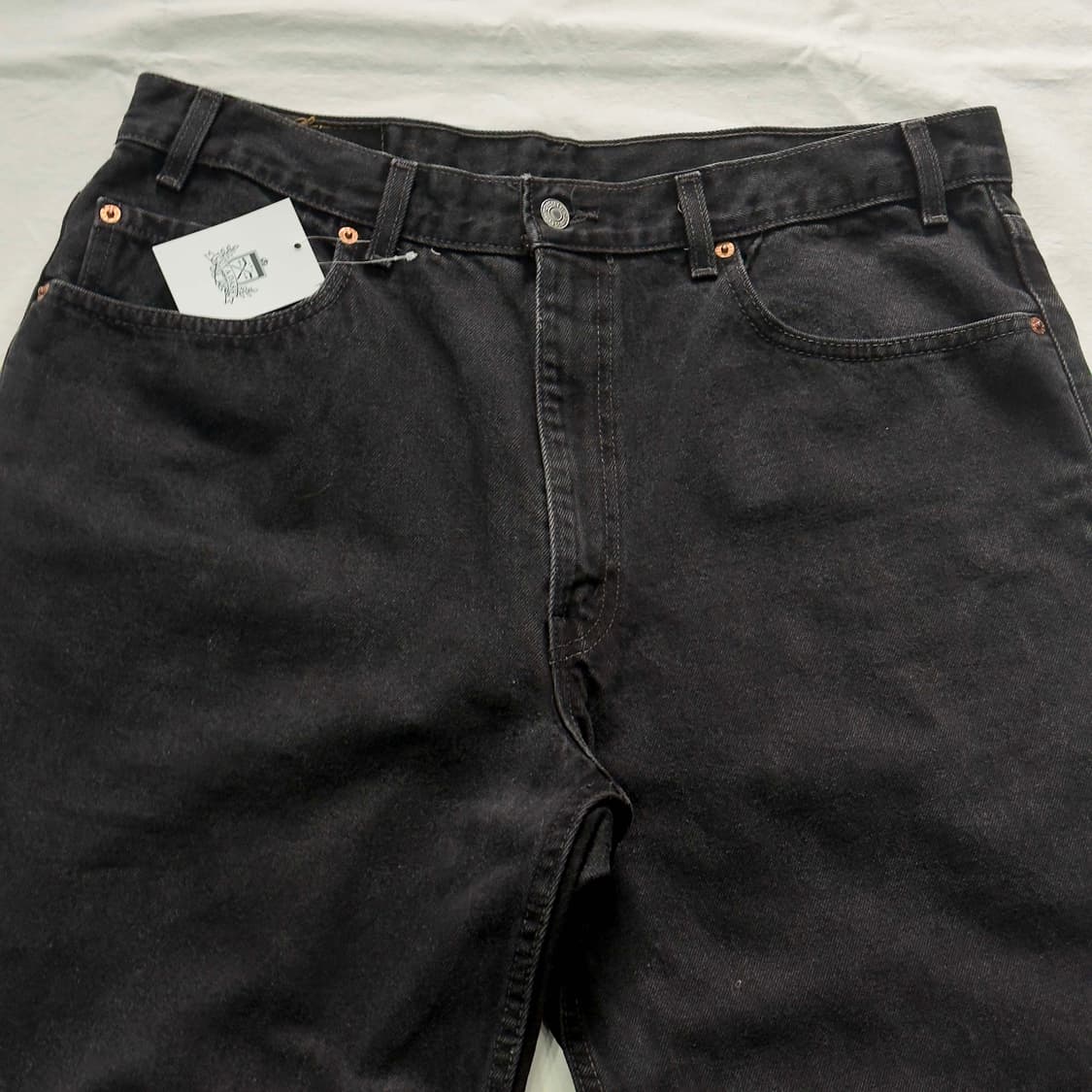 90s 리바이스 550 흑청 데님팬츠 W38 L32 상품이미지2