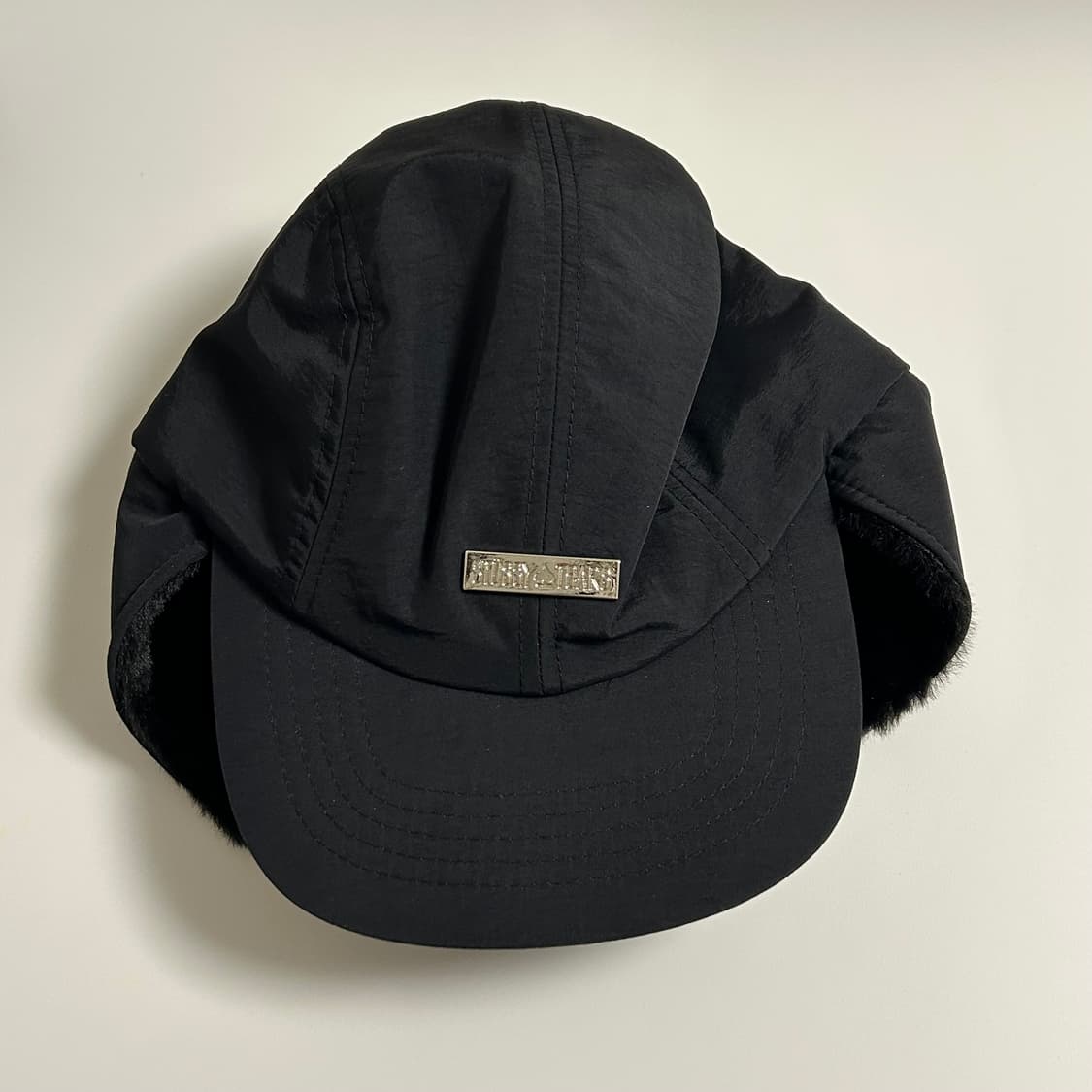 L/XL 스투시 데님티어스 이어플랩 캡 블랙 상품이미지3