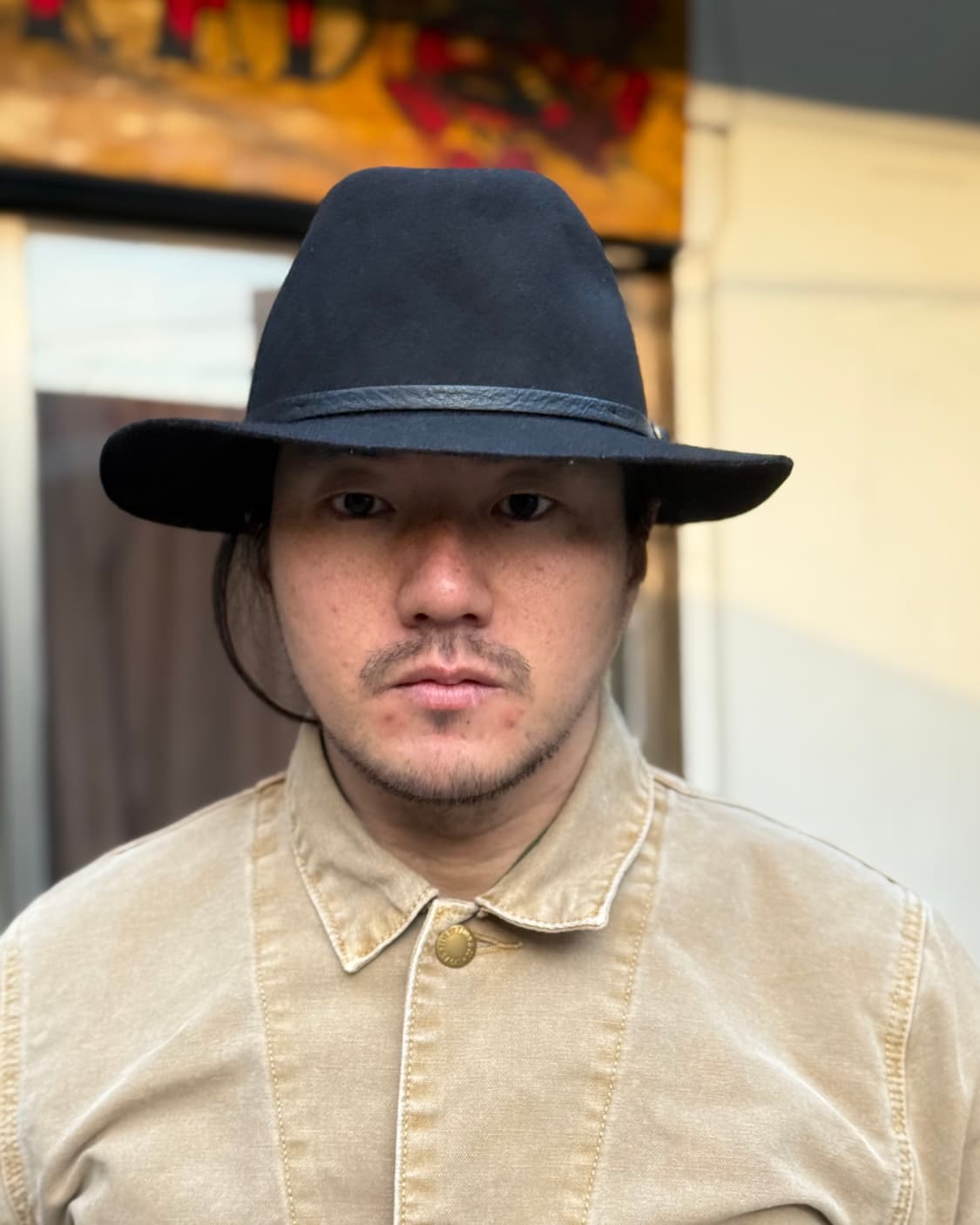 클럽모나코 레더 밴드 울 펠트 페도라 OS 상품이미지6