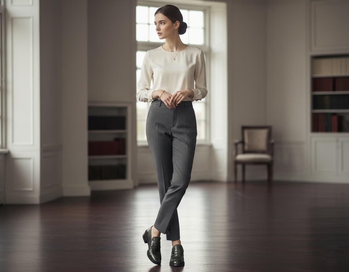 [새상품] 로맨틱무브 5cm 키높이 유팁 페니 로퍼 (딥그린 투톤) 상품이미지2