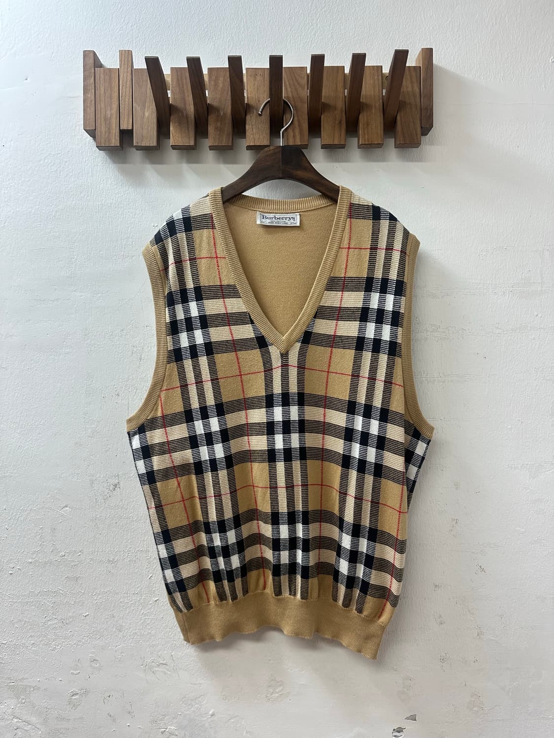 드라이완료 Burberry 버버리 울 혼방 노바체크 니트 베스트  상품이미지1