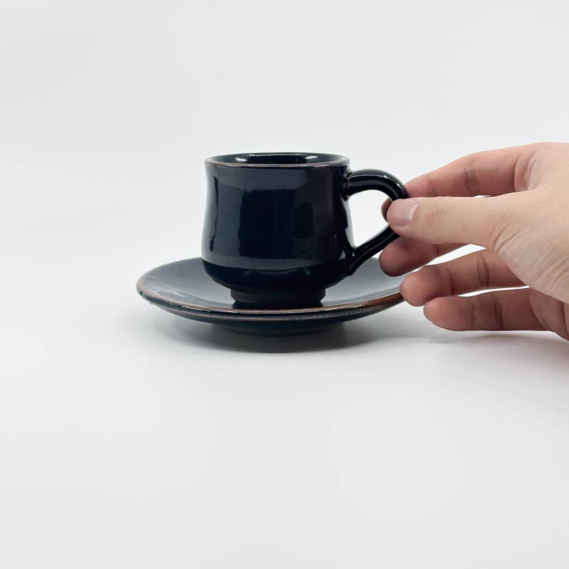 블랙 도자 커피잔 상품이미지4
