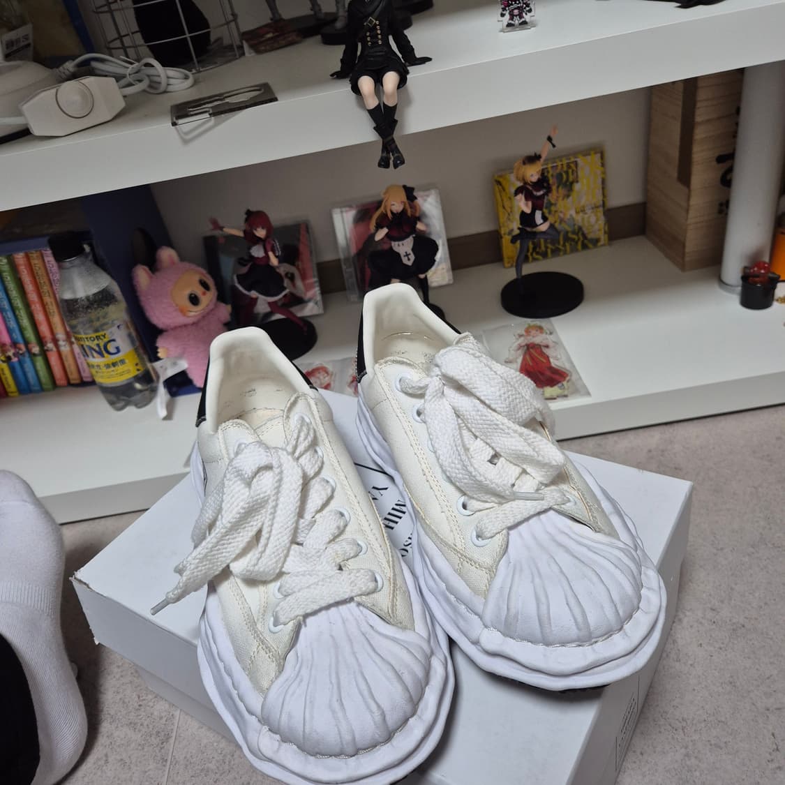 (급처)메종 미하라 야스히로 블레이키 OG 솔 캔버스 스니커즈 화이트 상품이미지1