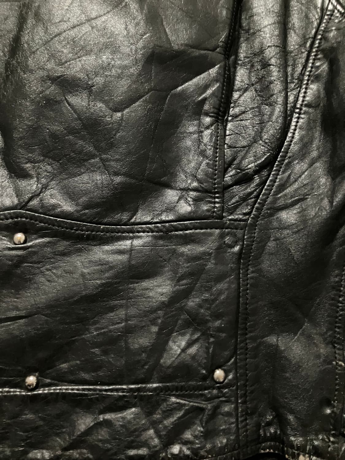 🇺🇸 60s 시어스 오크브룩 스티어하이드 d포켓 더블라이더 자켓 상품이미지8