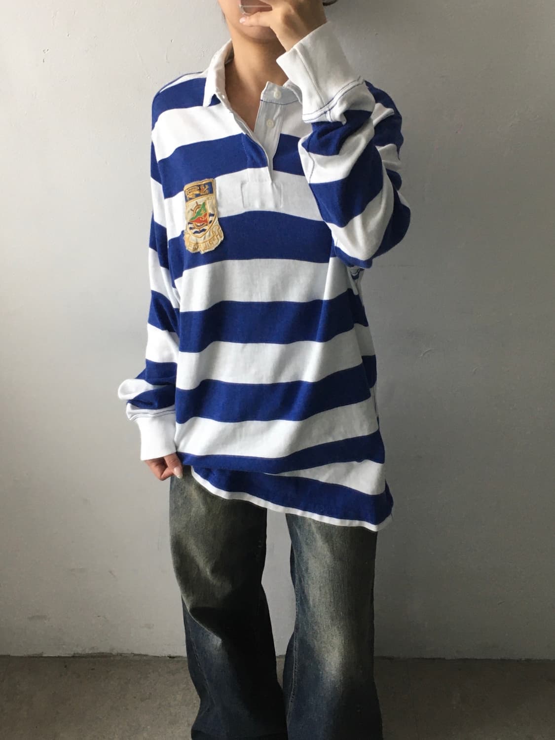 폴로 랄프로렌 스트라이프 카라 롱슬리브 상품이미지1