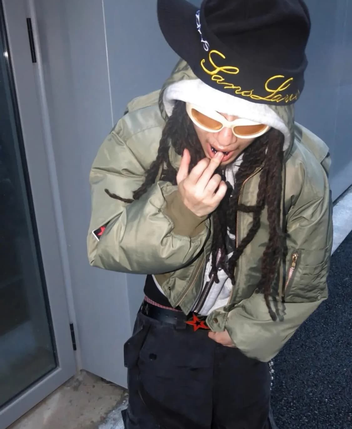 SANSLAWS 자수 니트 캡 / 둘레 약 61cm 상품이미지1