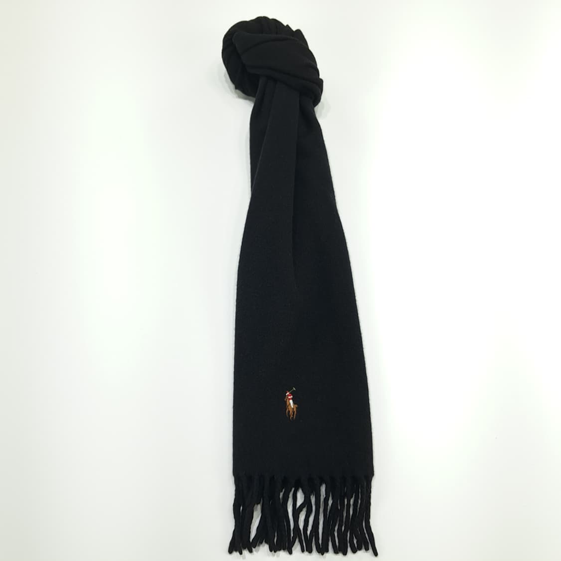 MX145 폴로 랄프로렌 블랙 울 목도리 머플러 상품이미지3