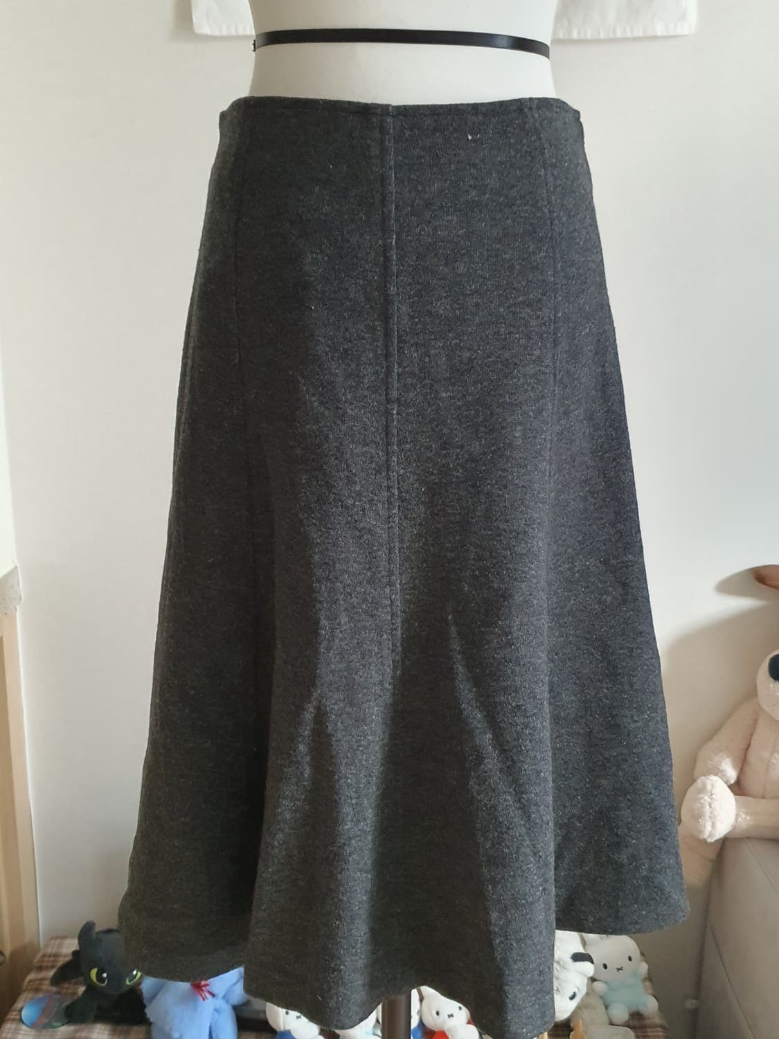 [모리걸] 모직 A라인 스커트 그레이 상품이미지3