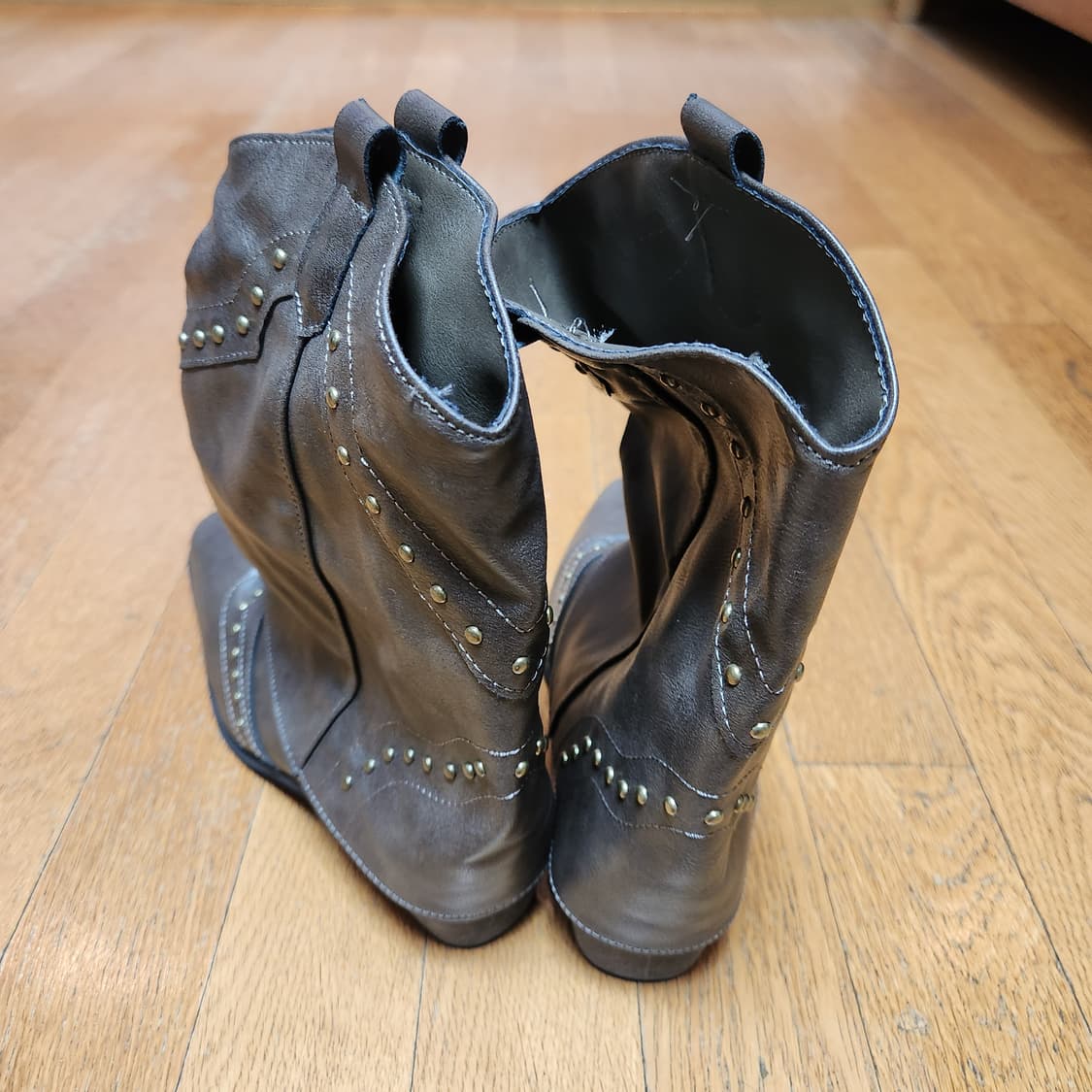 빈티지 카우보이무드🤠 스터드 브라운 웨스턴 부츠 (40)
 상품이미지2