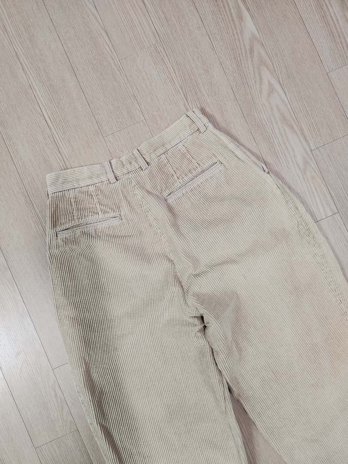 하레 카멜 핀턱 코듀로이 팬츠 상품이미지5