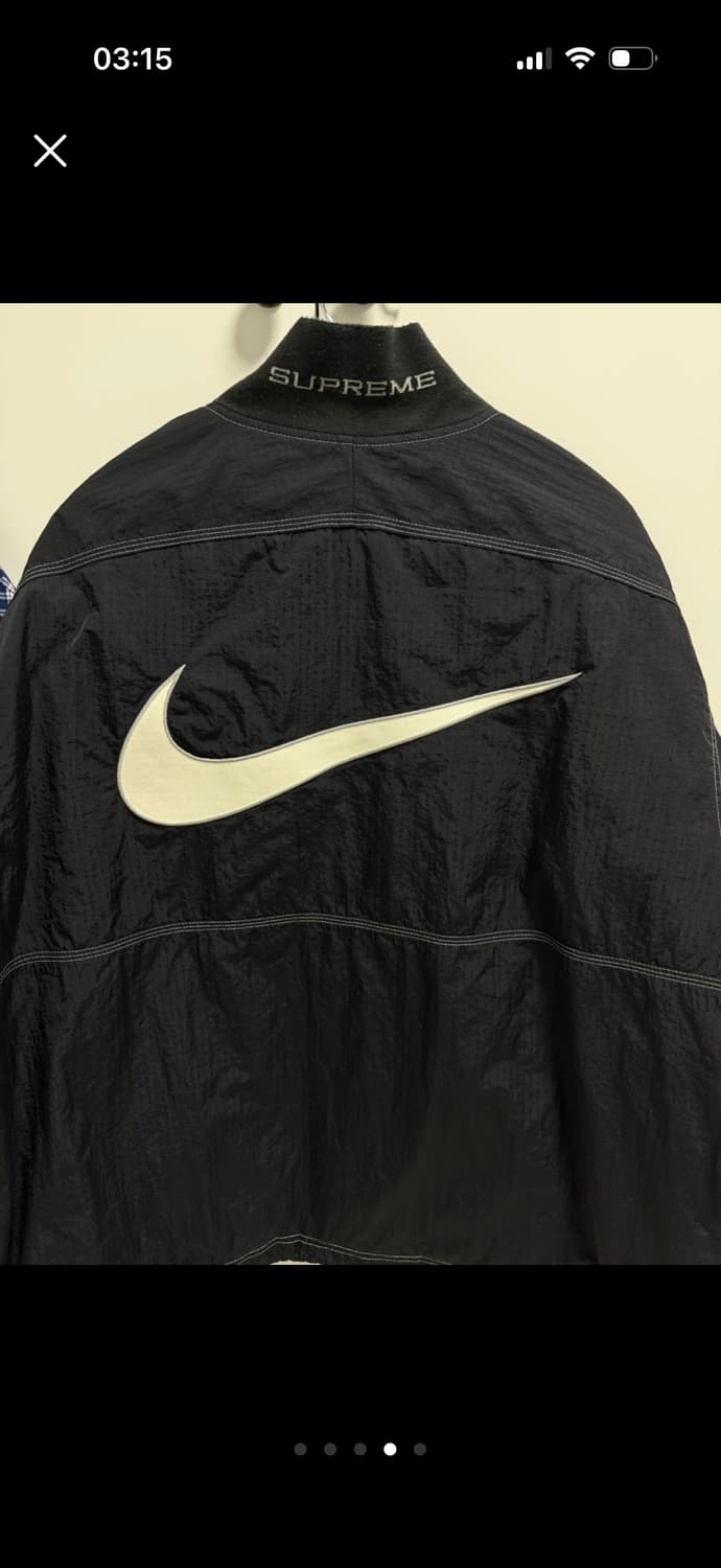 슈프림 x 나이키 립스탑 풀오버 블랙 M 상품이미지4