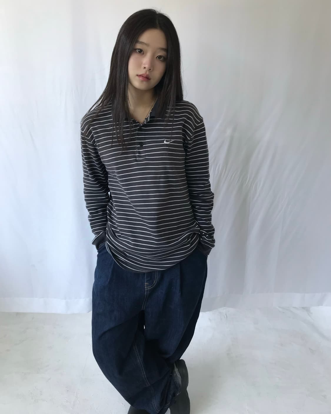 나이키 블랙 스트라이프 폴로 티셔츠  상품이미지4