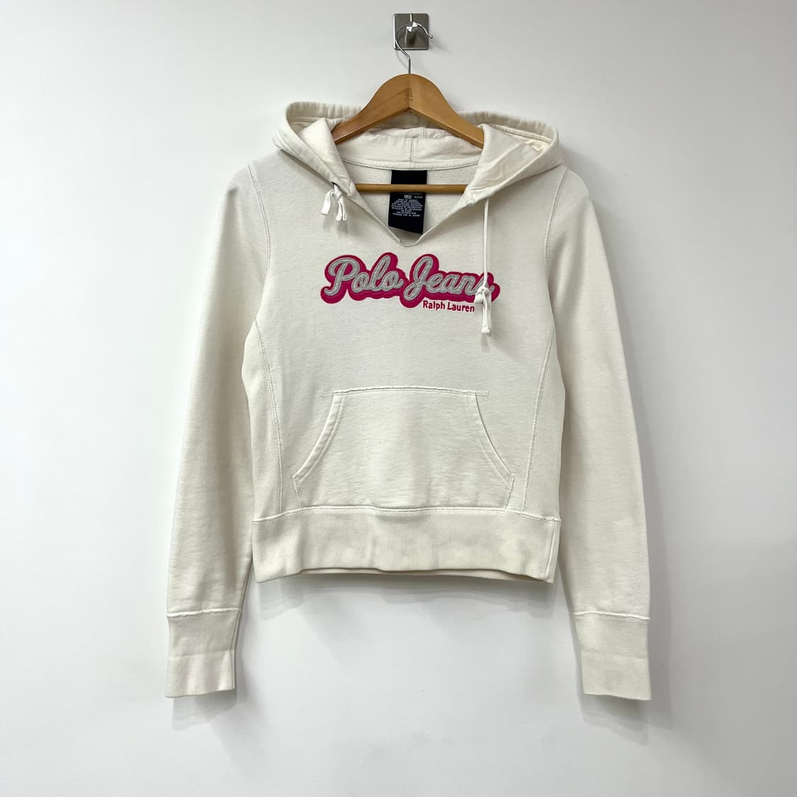 폴로 랄프로렌 핑크로고 아이보리 후드티 상품이미지2