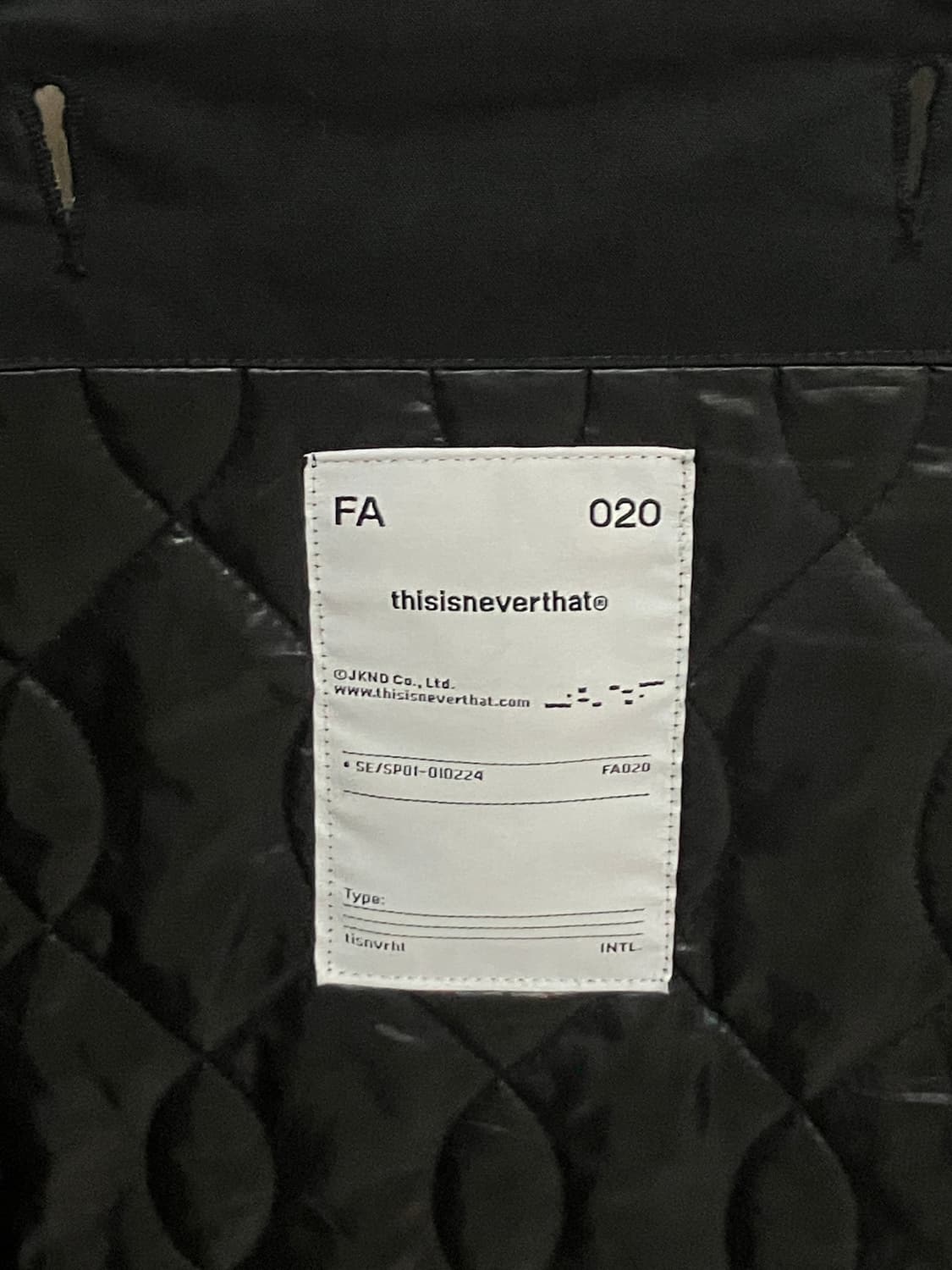 (L) 디스이즈네버댓 내피 퀼팅 라이너 상품이미지2