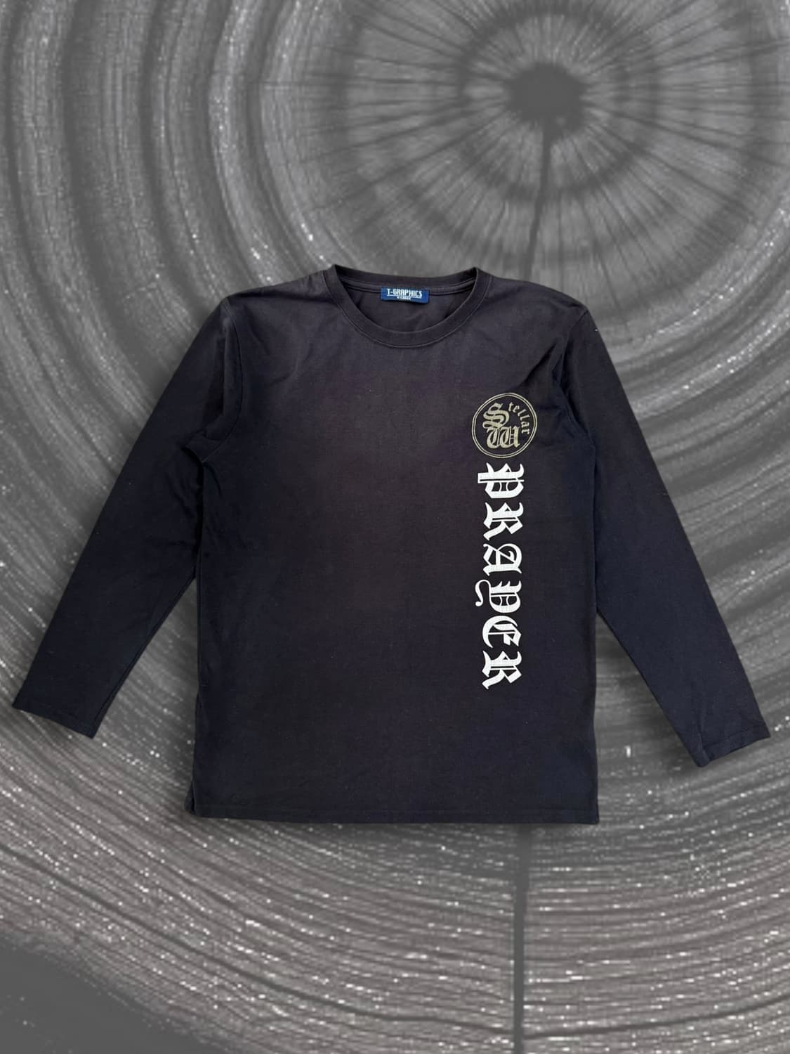 T-GRAPHICS 레터링 프린팅 블랙 긴팔티 상품이미지2