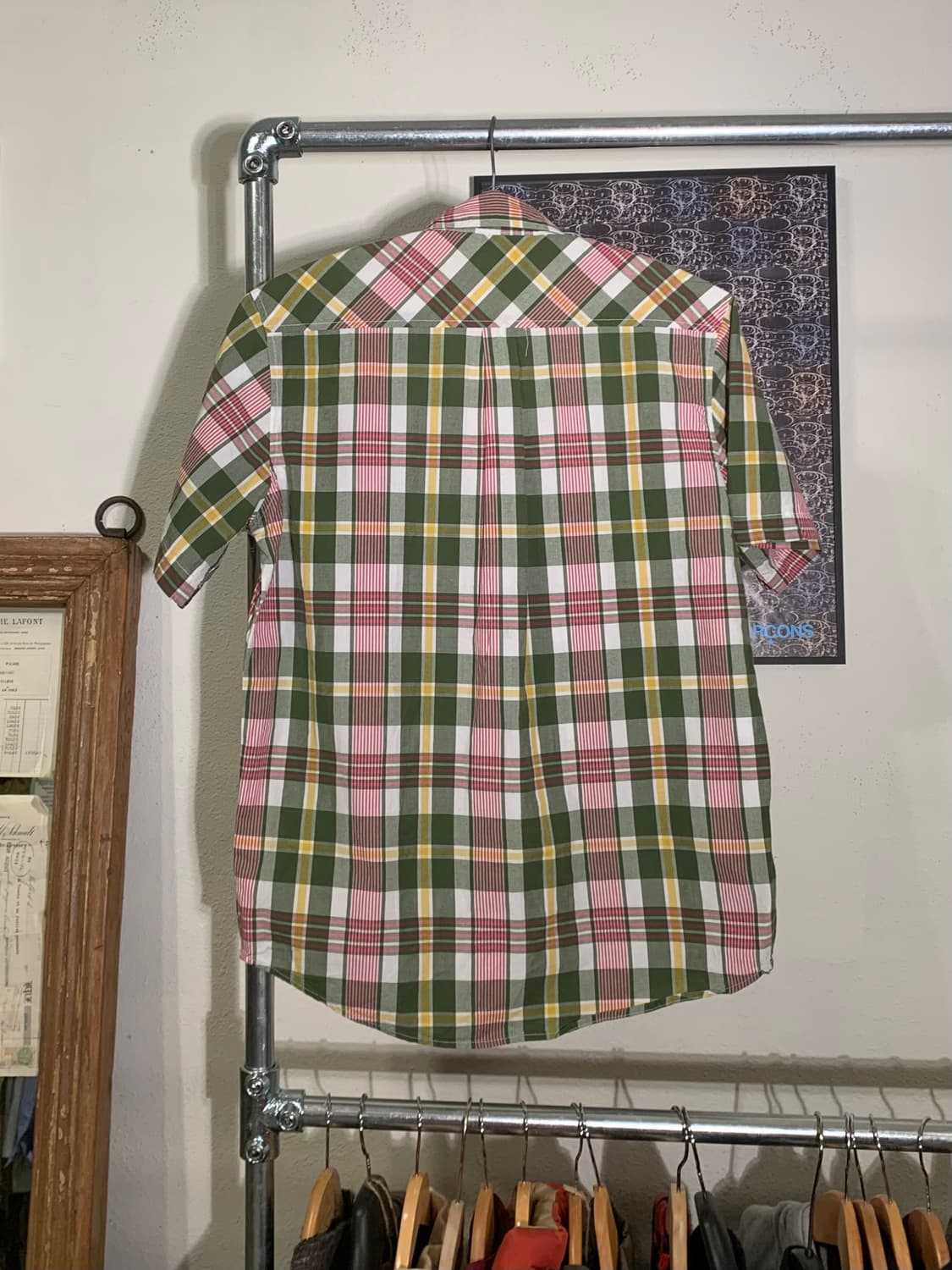 00’s Stussy 스투시 체크 도트 반팔셔츠 상품이미지6