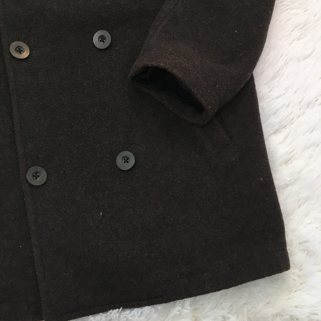 빈티지 제이 크라운 초코 브라운 쓰리 버튼 코트 y2k 스트릿 갸루 펑키 상품이미지4