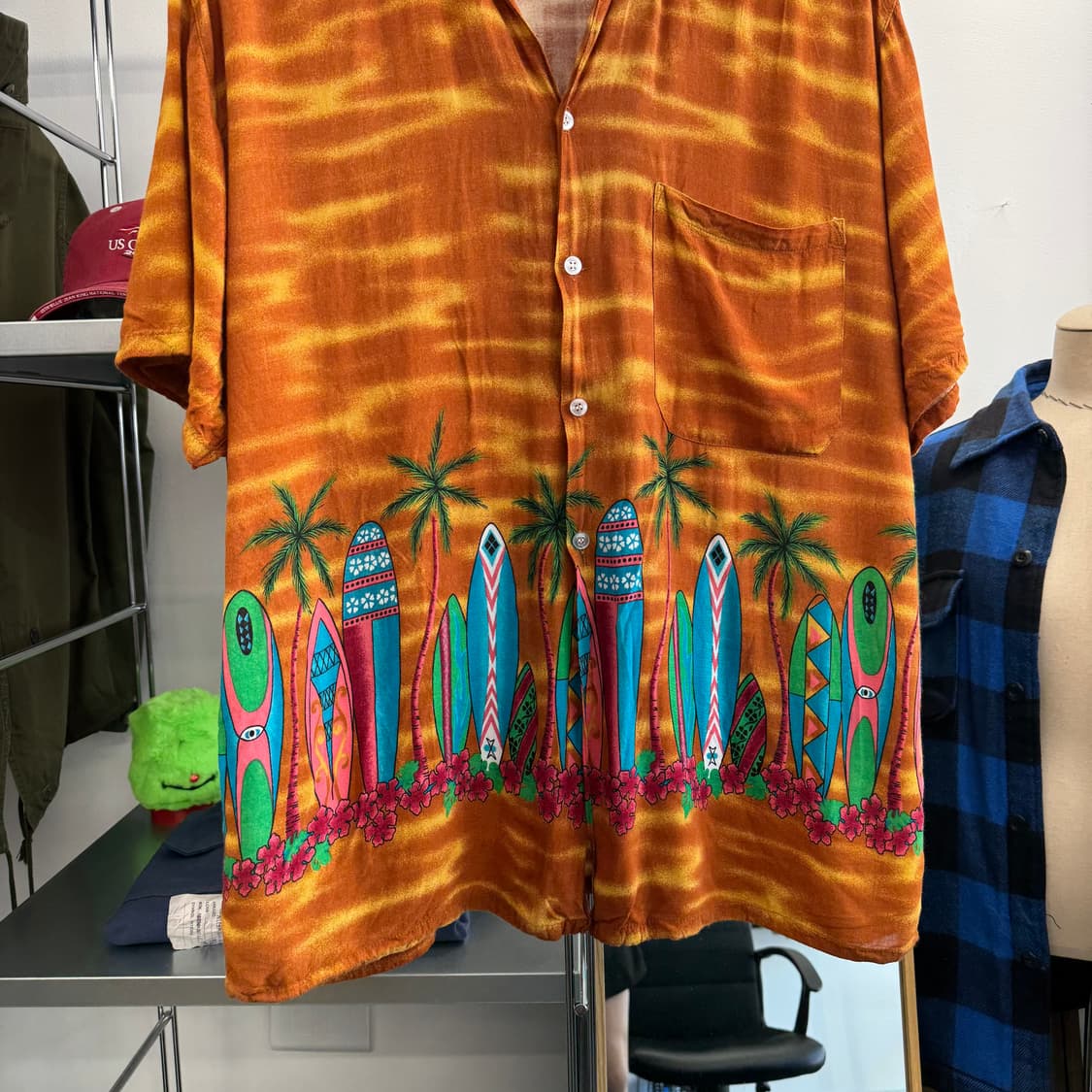 빈티지 레이온 하와이안 셔츠 made in Thailand (L) 상품이미지2
